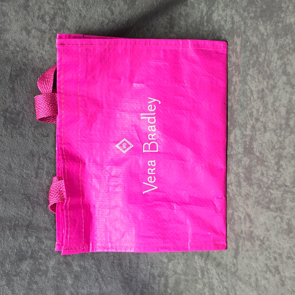 FREE Vera Bradley Reusuable Lightweight Shopping Gift Bag Pink With Hand…
